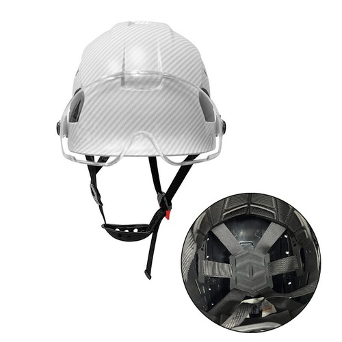 Hard Hat with Visor Carbon Fiber Cloth Construction Helmet Vent Safety Helmet AU - Picture 22 of 29