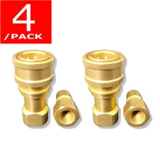 4Pcs/set 1/4" Brass Quick Disconnect Coupler Carpet Cleaning for Wands Hose USA
