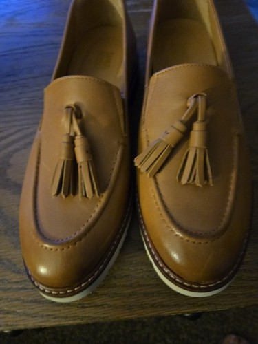 Samuel Hubbard Tassels Traveler Loafers Size 8 Leather Cognac Made In Portugal - Picture 12 of 12