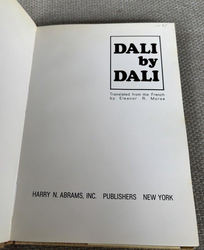 Dali By Dali Book Salvador Dali Translated Eleanor Morse 1970 HC/DJ VG+ - Picture 2 of 3