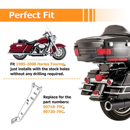 Chrome Saddlebag Rail Rear Support Bracket Guards For Harley Electra Glide 85-08 - Picture 3 of 5