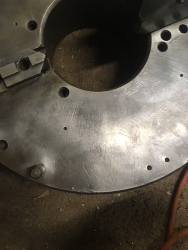 16” 2 Jaw Metal Lathe Chuck With 2 Piece Jaws Flat Back Mount Rotary Table Tool - Picture 9 of 12