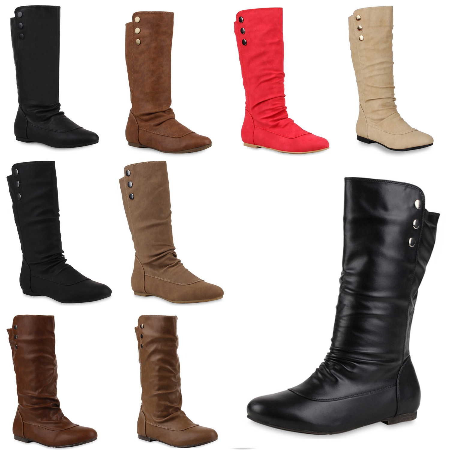Warm Gefütterte Damen Stiefel Flache botas Schlupfstiefel 74293 Top Warm Gefütterte Damen Stiefel 74293 Flache botas Schlupfstiefel 74293 Stiefel Top e02a57