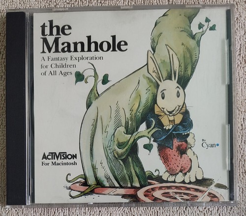 Vtg 1988 Activision The Manhole Macintosh CD-ROM Cyan Scarce Clean Nice Copy