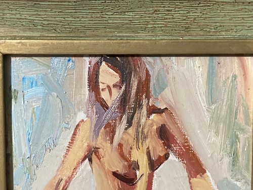 Dipinto olio su tavola originale - Figura di donna nuda di Dmitriy Proshkin - 5 1/2" - Foto 3 di 8