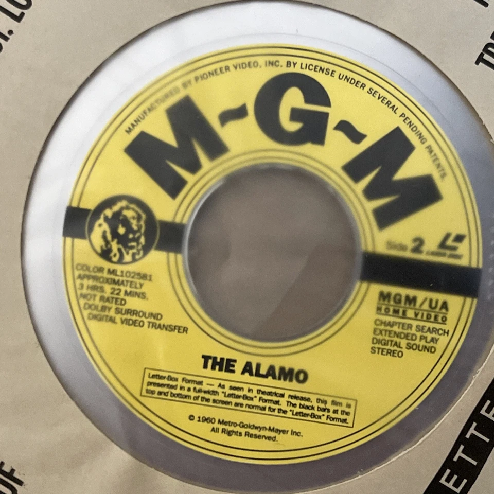 The Alamo: Deluxe Letterbox Edition (3-Disc Laserdisc, 1992) Directors Cut READ - Image 2 of 2