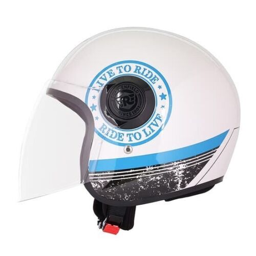 ROYAL ENFIELD COPTER CROSS PATTERN OPEN FACE HALMET WITH VISOR - Picture 18 of 18