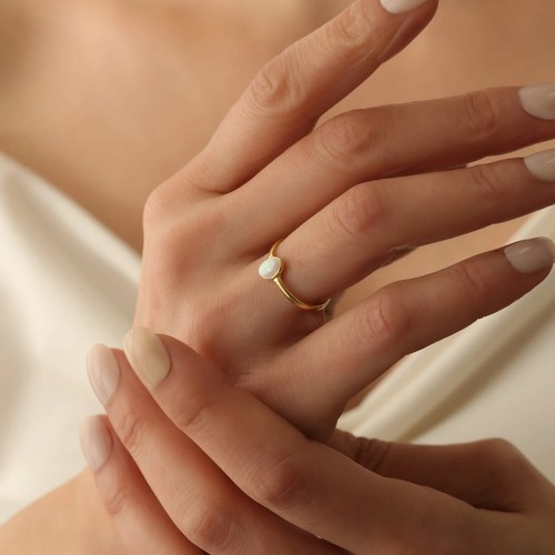 1 Ct Oval Cut Lab-Created Fire Opal Solitaire Ring Gift 14K Yellow Gold Plated - Picture 4 of 8