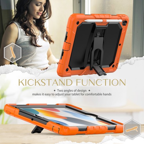 For iPad 10.2" 9th/8th/7th Gen/9.7" 6th/Air 3/mini Shockproof Rubber Stand Case - Picture 65 of 108