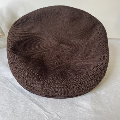 Vtg Kangol Ventair Spell Out Newsboy Cabbie Hat Cap Brown MediumSamuel L Jackson - Picture 3 of 5
