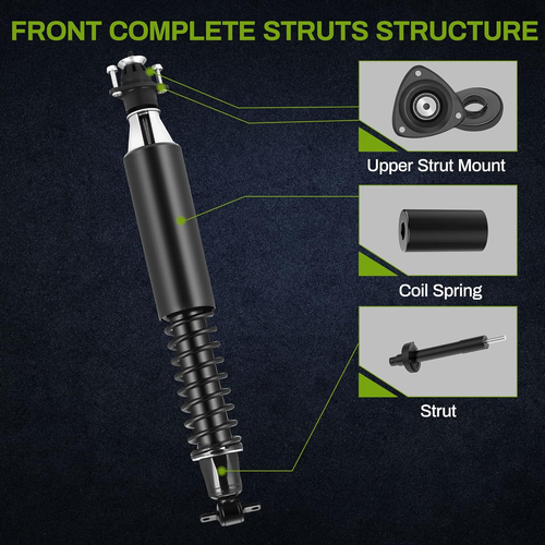 Rear Struts Shocks Assembly Coil Spring Compatible with Buick Lesabre Lucerne Pa - Picture 2 of 7