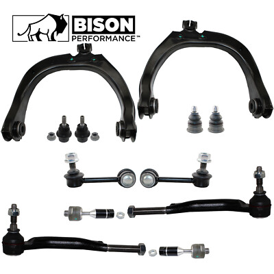 Bison Performance 12pc Front Control Arms Sway Bars & Tie Rods Kit For Chevy GMC
