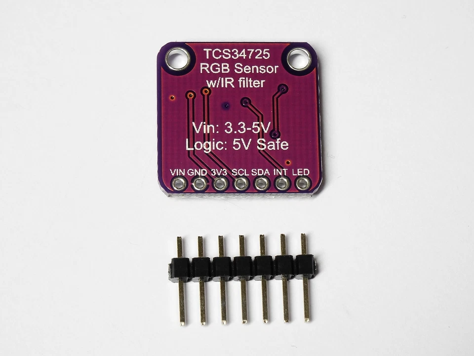 TCS34725 Color RGB Sensor mit IR Filter und LED Modul Platine - Bild 4 von 4