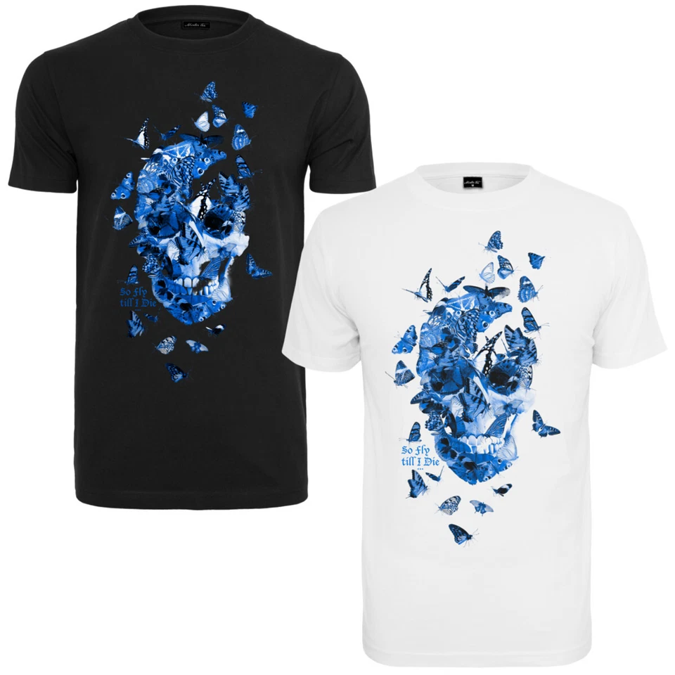 Mister Tee T-Shirt Papillon Crâne Pour Hommes En Coton - Photo 1/1