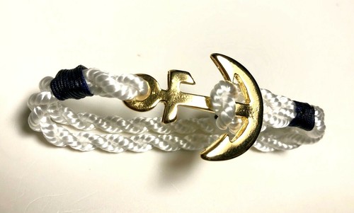 Nautisch vergoldet 18K Ankerarmband Paracord Männer & Frauen Mode Schmuck - Bild 12 von 51
