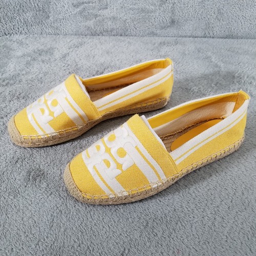 Alpargata Tory Burch Jacquard para mujer talla 5 amarillo suave ceniza blanca nueva sin caja - Imagen 5 de 13