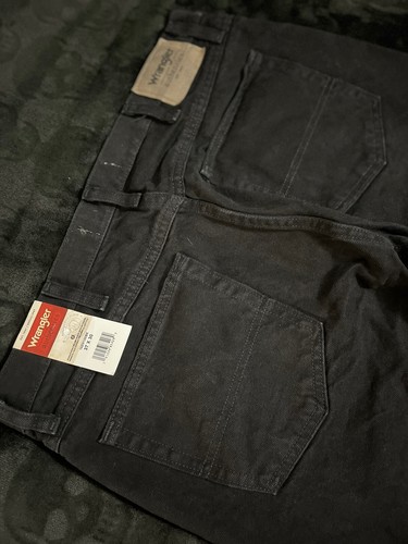 New! Wrangler Authentics Regular Fit Mens 37x30 Black Denim Jeans - Picture 8 of 8