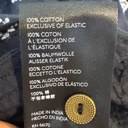 Anthropologie Top Größe Small schwarz weiß Motiv V-Ausschnitt Taille zum Binden Surplice Bluse - Bild 7 von 9