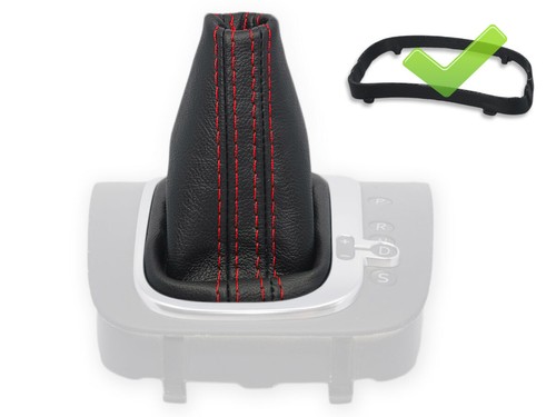 FÜR VW SCIROCCO DSG Automatik 2008-2017 GETRIEBE GAMASCHE ROTE NÄHTE + KUNSTSTOFFRAHMEN - Bild 1 von 6