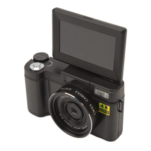 48MP Vlogging Camera 4K Digital Camera Macro Shooting Flip Screen For - Picture 3 of 12
