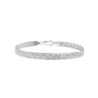 Bracelet 7.5" Inch - 3 Colors 925 Sterling Silver 9Mm Braided Herringbone Chain