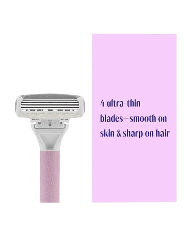 SKINTIMATE Bloom 2 manici rasoio ricaricabili e confezioni da 2 x 4 cartucce lotto 4 - NUOVO - Foto 4 di 6