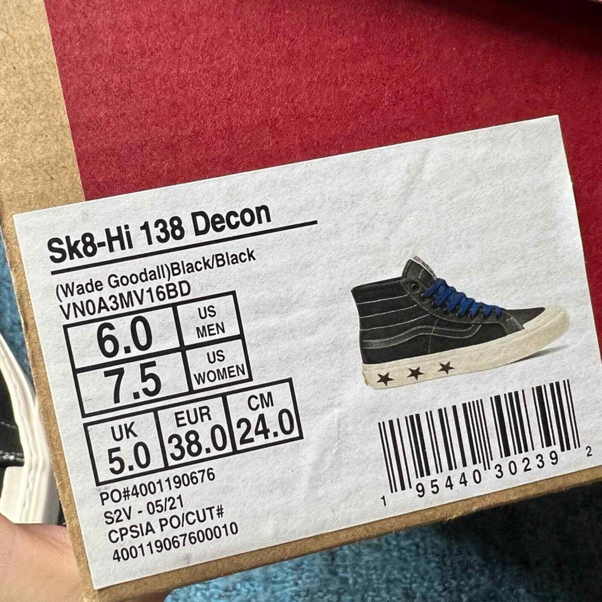 Vans Sk8 Hi 138 Decon Wade Goodall Star Sneakers in Black Vans Sk8 Hi 138 Decon Wade Goodall Star Sneakers in Black