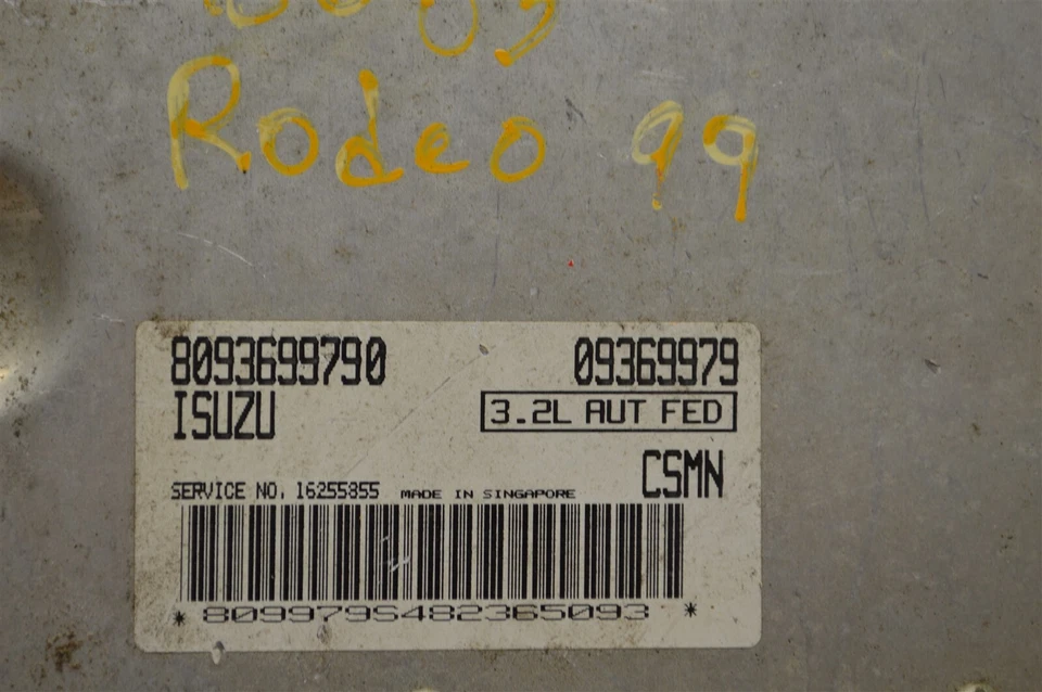 Unidad de control del motor Honda Passport 1998 ECU 16255855 módulo 66-10e6 Foto 2 de 4