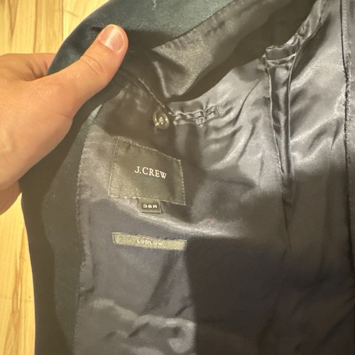 J. Crew Ludlow Green Velvet Tuxedo Jacket Size 36R - Picture 3 of 6