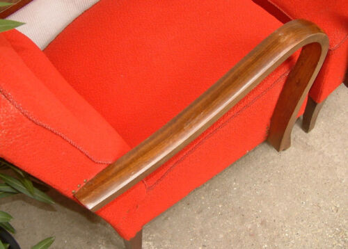 Paar Art Deco Sessel, Club Cocktailstühle. Antik Vintage Halabala 1920. - Bild 12 von 12