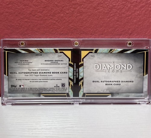 2022 Topps Diamond Icons Dual Auto On Card 1/1 Diamond Ichiro Shohei Ohtani - Picture 2 of 12