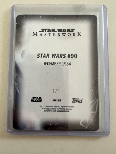 2024 Topps Star Wars Masterwork 1/1 Printing Plate Star Wars #90 Marvel Covers - Picture 2 of 2