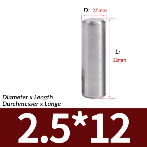 1mm 1.5mm 2mm 2.5mm Metric Steel Dowel Pins A2 Stainless Steel Dowels DIN7 - Picture 36 of 45