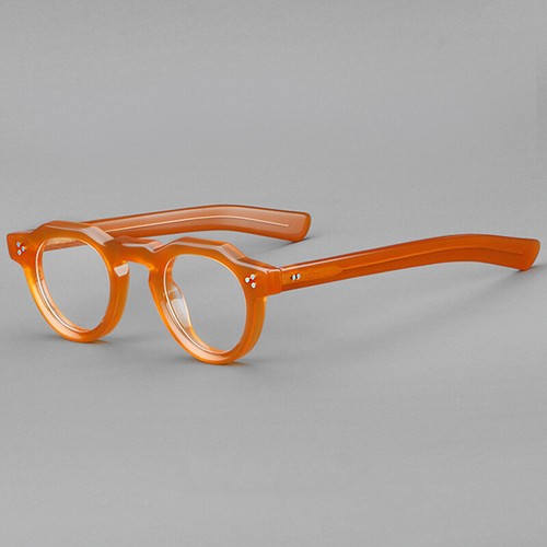 Vintage runde dicke Acetatbrille Rahmen klare Linse kurzsichtige Brille 35g - Bild 22 von 27