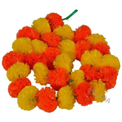 Indian Handmade Artificial Marigold Flower Garland Home Wedding Party Decoration - Picture 44 of 59
