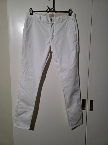 Mens INDUSTRIE White Cotton Chino Pants - Size 32" (T33)
