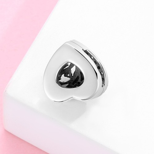 Ciondolo albero genealogico della vita cuore per bracciale maglia vero argento sterling 925 π - Foto 7 di 8