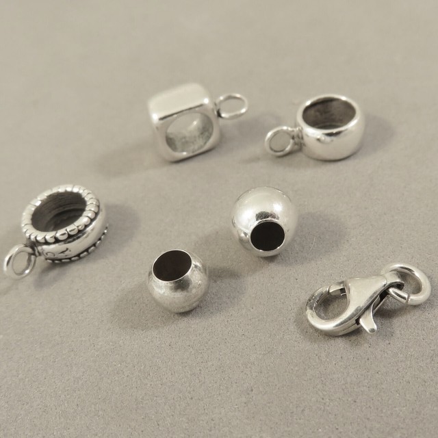 925 Sterling Silver Charm Findings Spacer/Converter Beads Lobster Clasp NEW FD 925 Sterling Silver Charm Findings Spacer/Converter Beads Lobster Clasp NEW FD