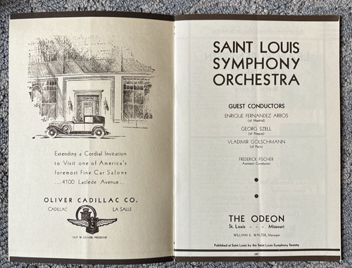 Saint Louis Symphony Orchestra Program Lot 1930-1931 (Jan-March) The Odeon - Picture 2 of 8