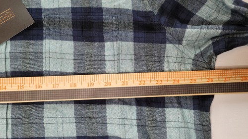 14th & Union Shirt Mens Sz 2XL Long Sleeve Button Up Plaid Flannel Blue - Picture 2 of 4