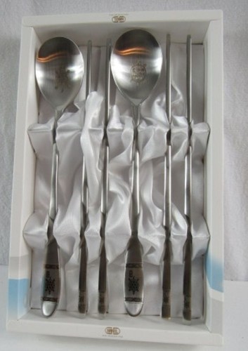 Set bacchette e cucchiai in acciaio inox HANIL ACCIAIO INOX Made in Corea del Sud - Foto 7 di 7