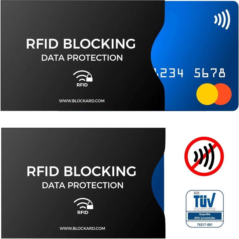 12x TÜV geprüfte RFID / NFC Schutzhülle für Kreditkarte Bankkarte Kreditkarten - Bild 3 von 4