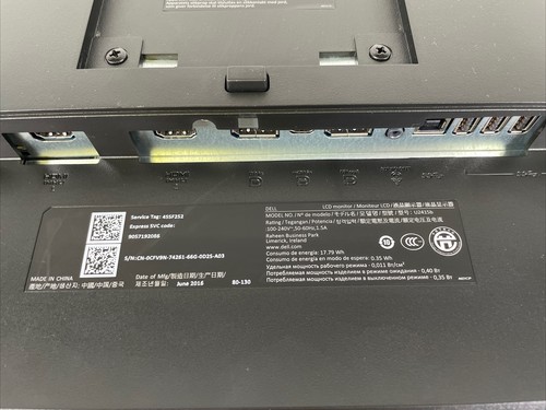 Dell U2415b Ultrasharp 24" LCD IPS 1920x1200 Monitor Widescreen Cracks/For Parts - Picture 10 of 10
