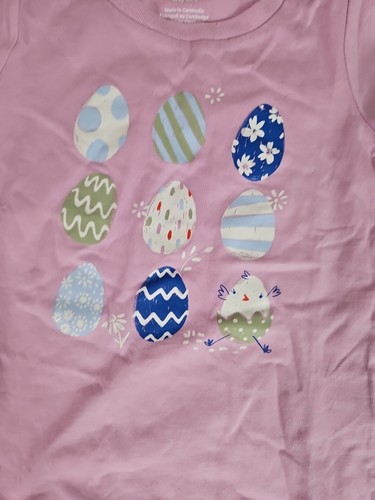 Carters Toddler Girls Size 3T Short Sleeve Pink Egg Easter Bunny Legging Set NEW - Picture 5 of 13