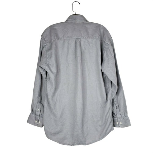 Burberry London Men's Blue White Houndstooth Cotton Button Down Shirt Size Large - Picture 2 of 8