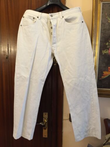 LEVIS 501 Blanco Pantalon Vaquero "Talla 44 cm Algodon eBay