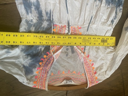 Boho JUST BEE Swimsuit Cover Up Dress One Size Tie Dye Bohemian Sheer Flowy - Picture 6 of 13