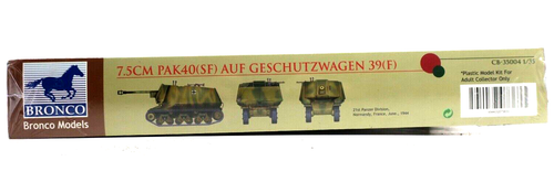 Bronco 1/35 7.5CM PAK 40(SF) AUF Geschutzwagen 39(F) Model Kit - Picture 4 of 4