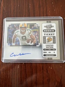 2022 Panini Contenders Rookie Ticket Variation Christian Watson Auto Packers
