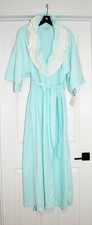 VTG GILLIGAN OMALLEY Light Baby Bluish Green Polyester Robe, Large - Unworn